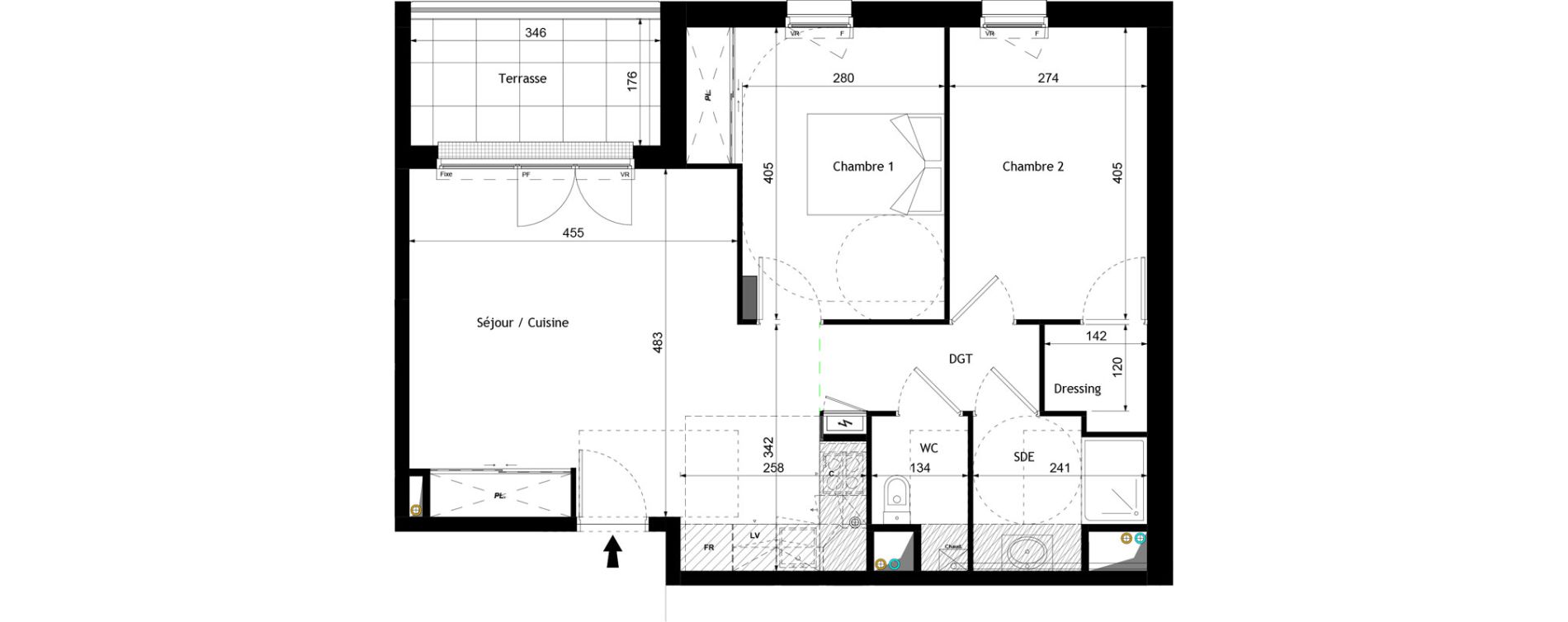Appartement T3 de 63,49 m2 &agrave; Royan Centre