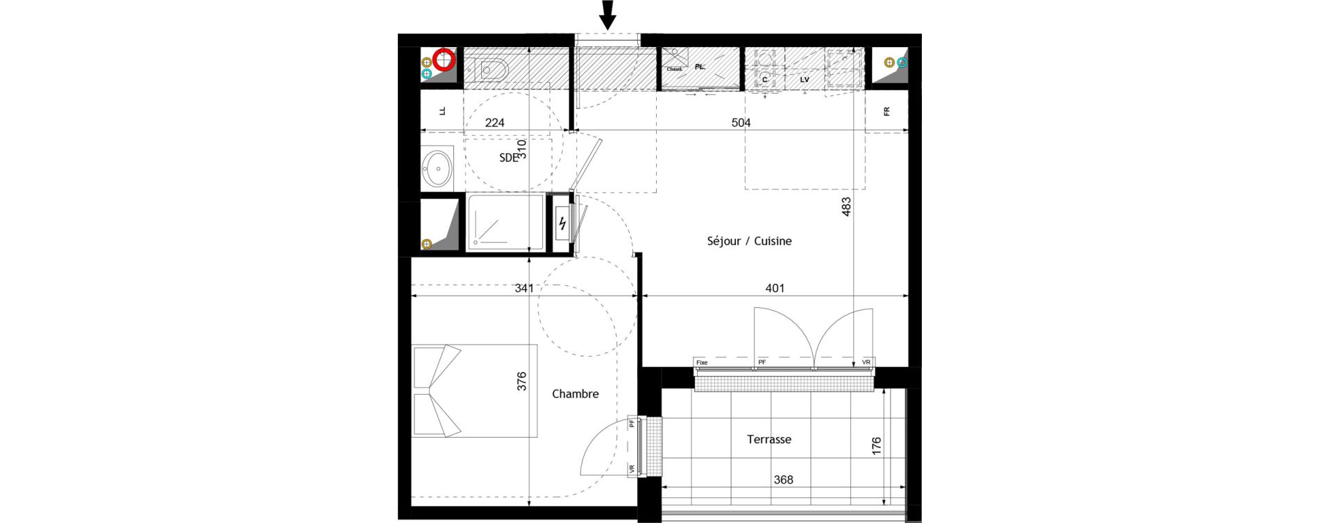 Appartement T2 de 40,46 m2 &agrave; Royan Centre