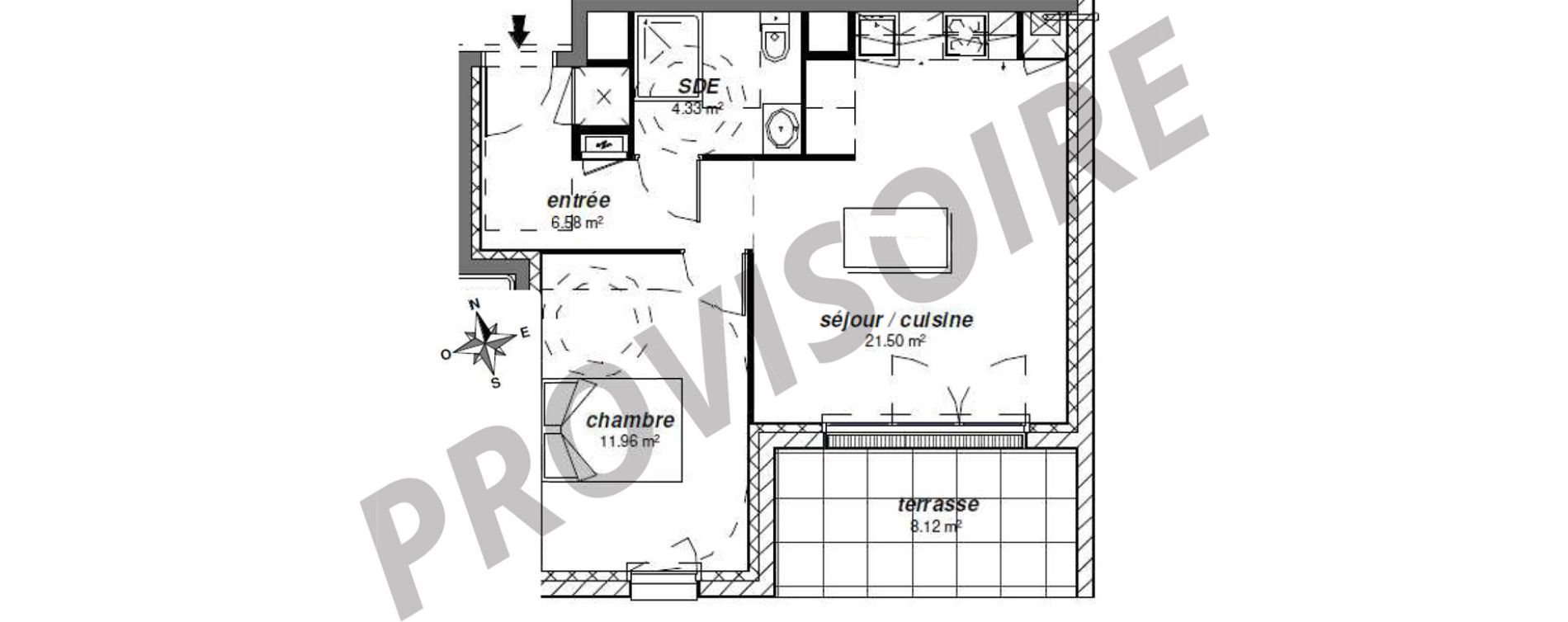 Appartement T2 de 44,37 m2 &agrave; Royan Centre