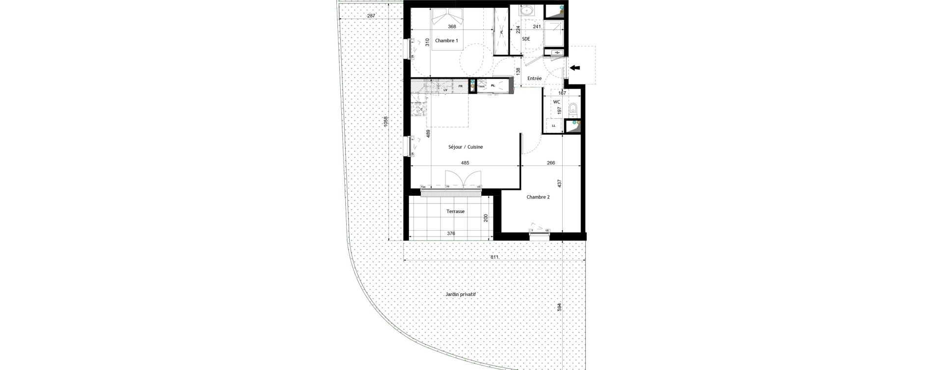 Appartement T3 de 62,45 m2 &agrave; Royan Centre