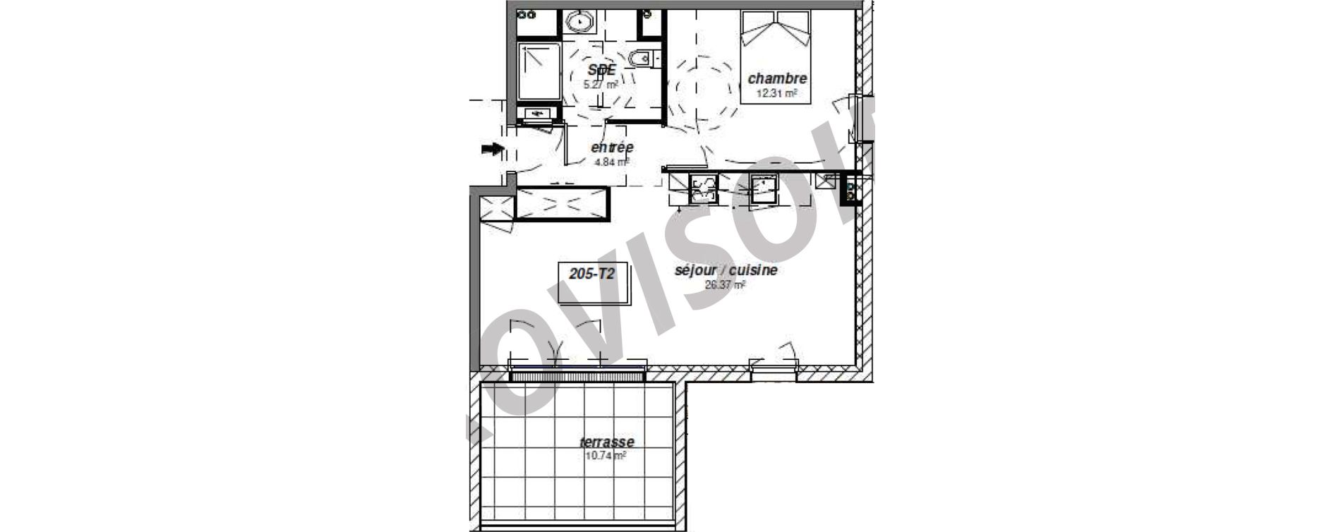 Appartement T2 de 48,80 m2 &agrave; Royan Centre