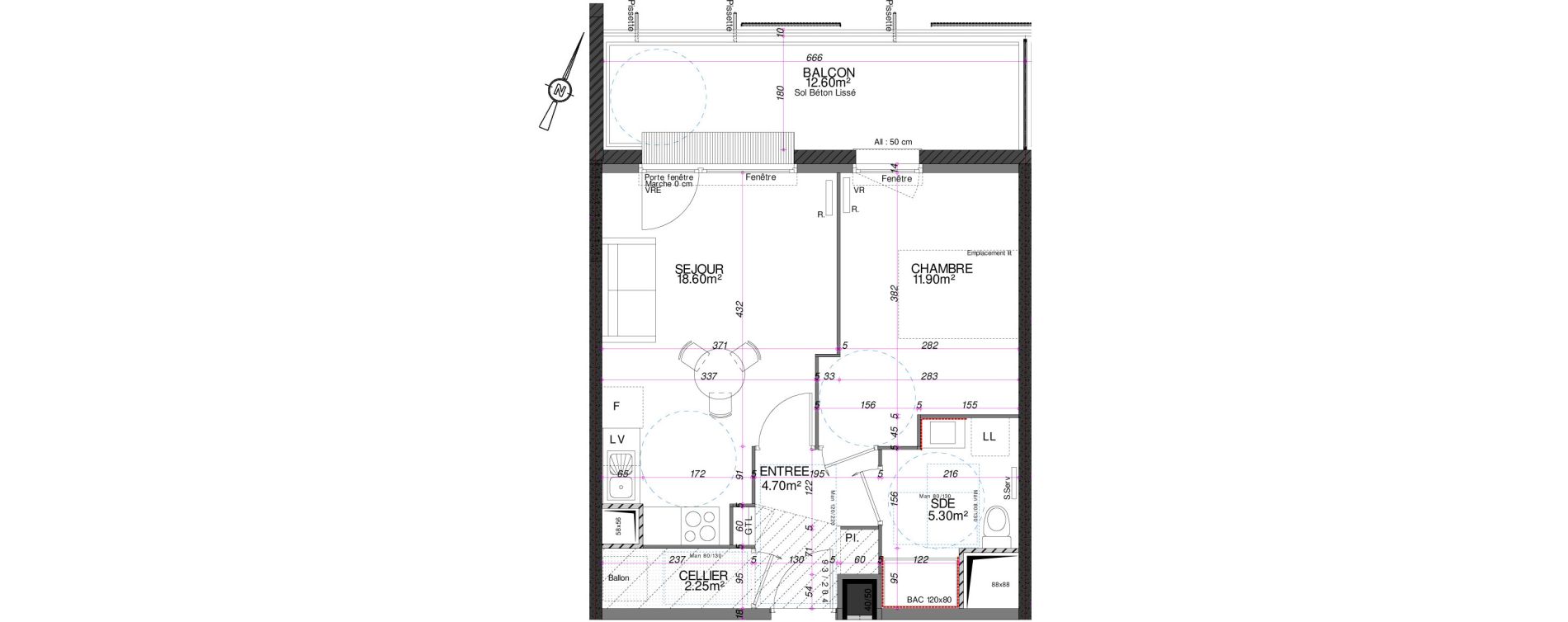 Appartement T2 de 42,75 m2 &agrave; Royan Centre
