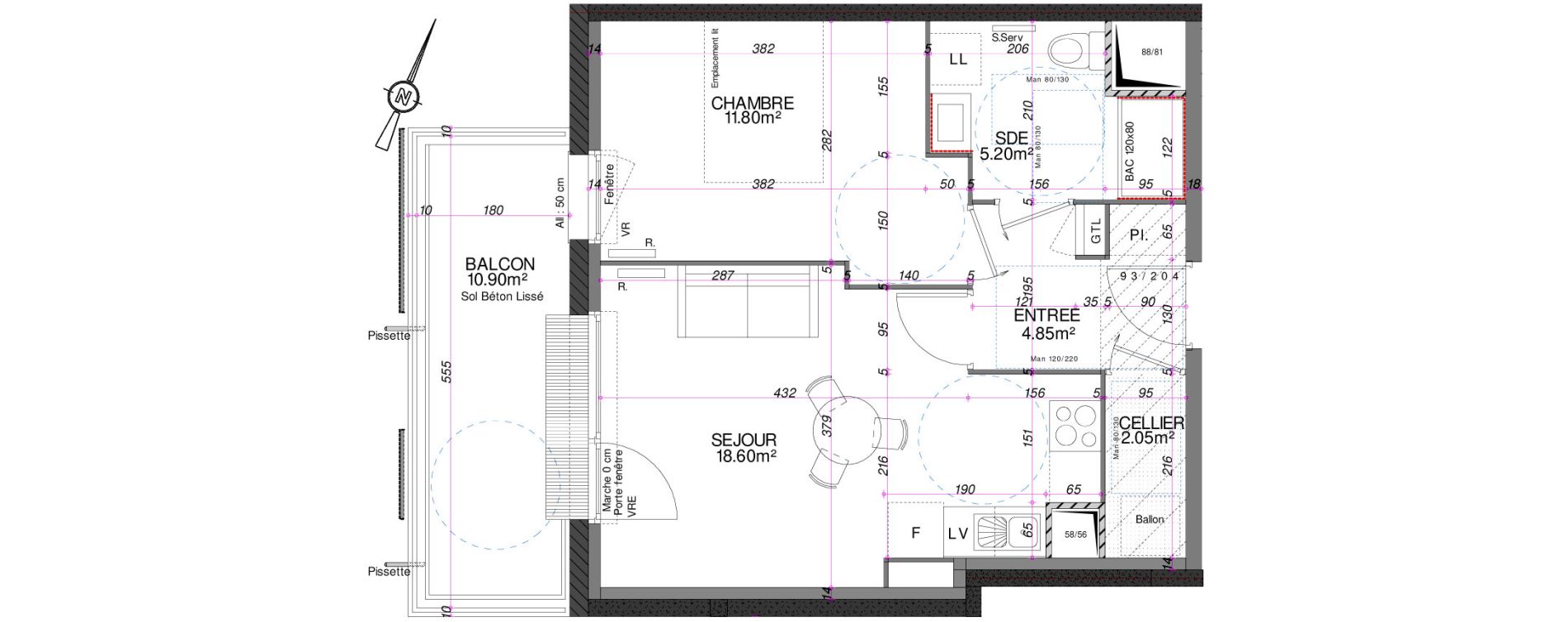 Appartement T2 de 42,50 m2 &agrave; Royan Centre