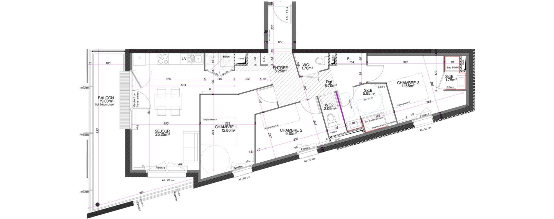 Appartement T4 de 85,10 m2 &agrave; Royan Centre