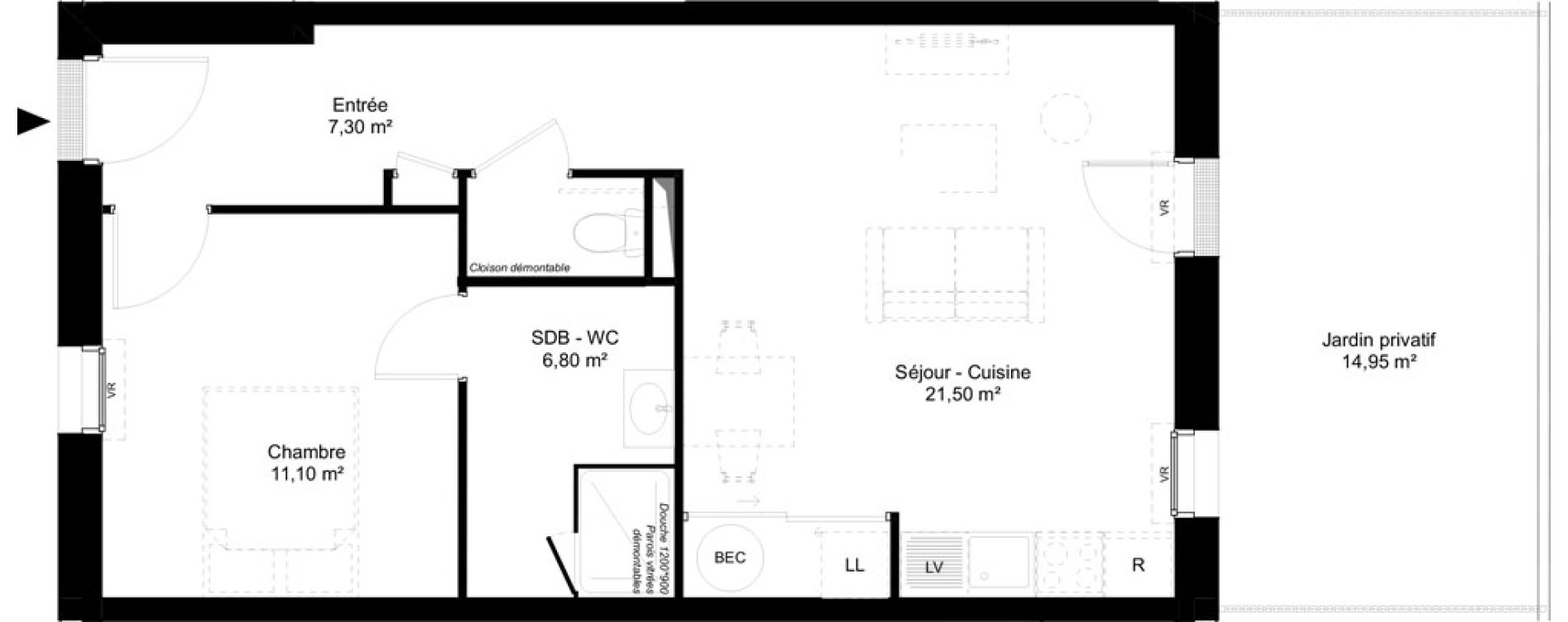 Appartement T2 de 46,70 m2 &agrave; Saint-Georges-De-Didonne Centre