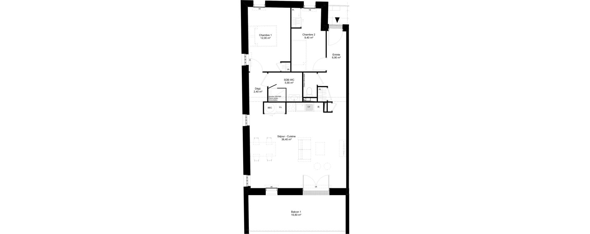 Appartement T4 de 73,00 m2 &agrave; Saint-Georges-De-Didonne Centre