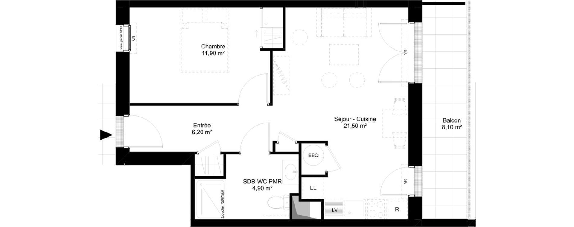 Appartement T2 de 44,00 m2 &agrave; Saint-Georges-De-Didonne Centre