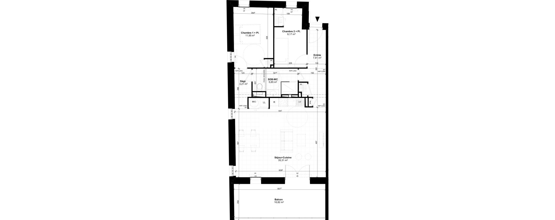 Appartement T3 de 72,60 m2 &agrave; Saint-Georges-De-Didonne Centre