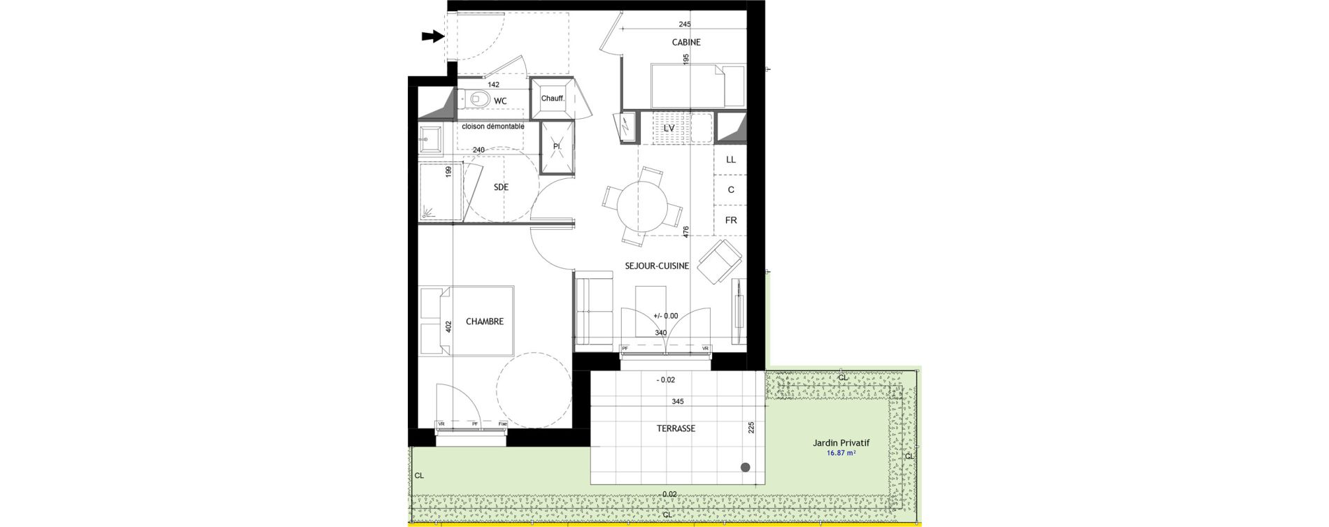 Appartement T2 de 45,20 m2 &agrave; Saint-Georges-De-Didonne Centre