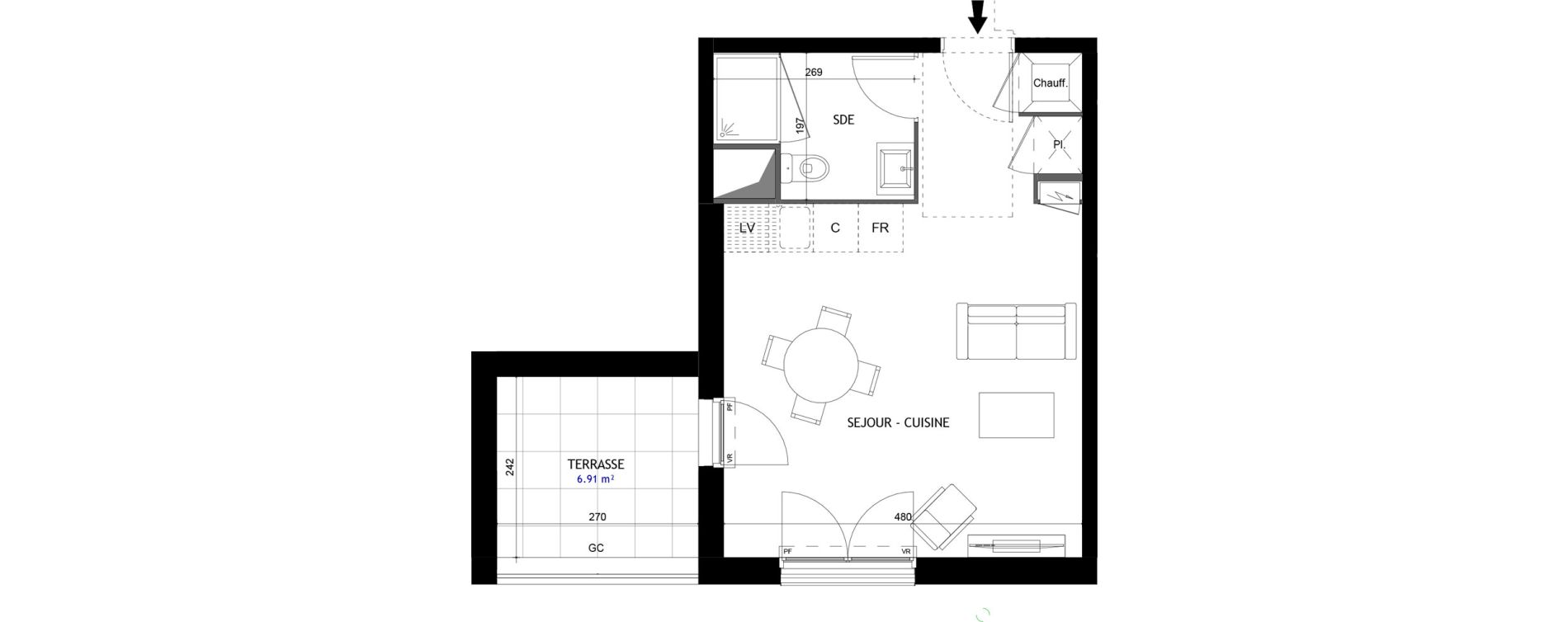 Appartement T1 de 31,51 m2 &agrave; Saint-Georges-De-Didonne Centre