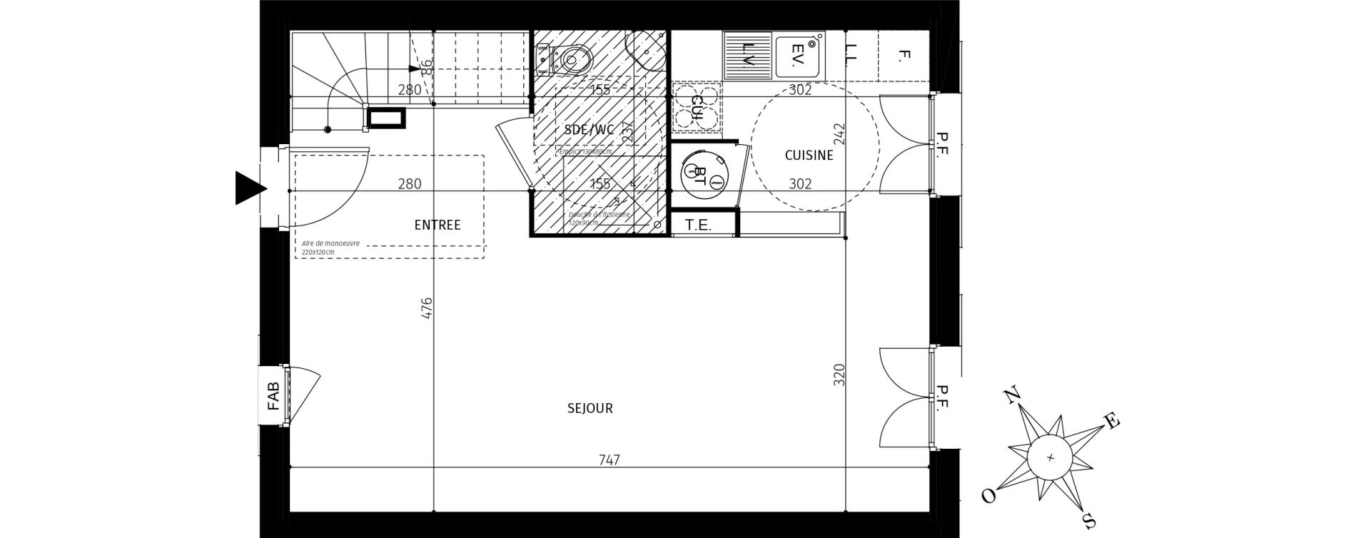 Maison T4 de 75,35 m2 &agrave; Saint-Georges-D'Ol&eacute;ron Centre