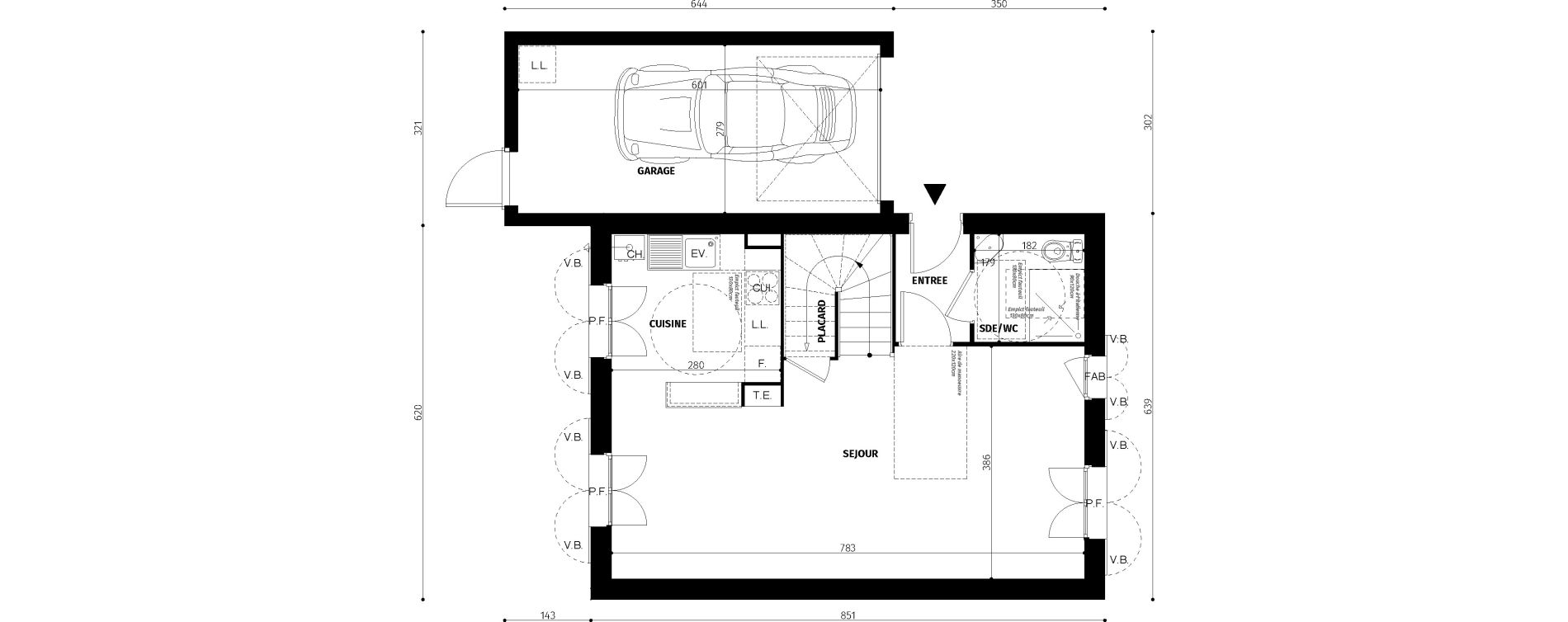 Maison T4 de 82,15 m2 &agrave; Saint-Georges-D'Ol&eacute;ron Centre