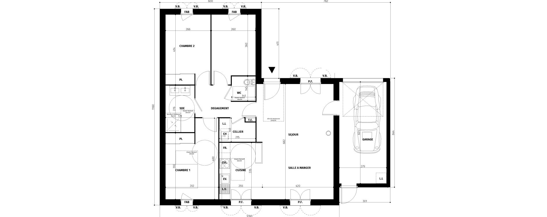 Maison T4 de 87,75 m2 &agrave; Saint-Georges-D'Ol&eacute;ron Centre