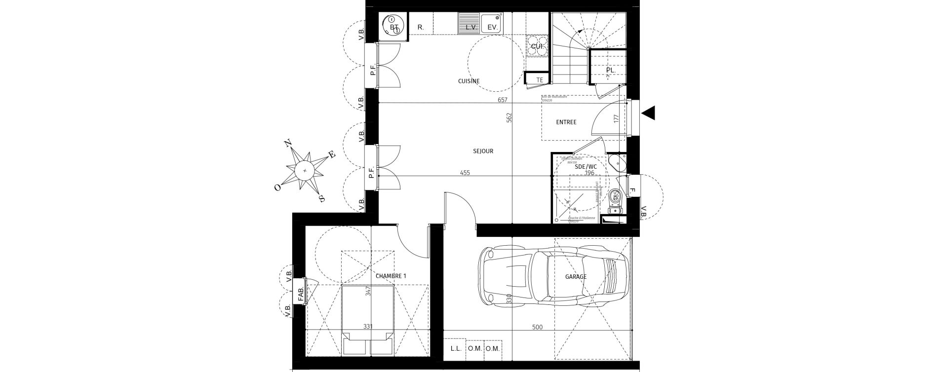 Maison T4 de 77,10 m2 &agrave; Saint-Georges-D'Ol&eacute;ron Centre