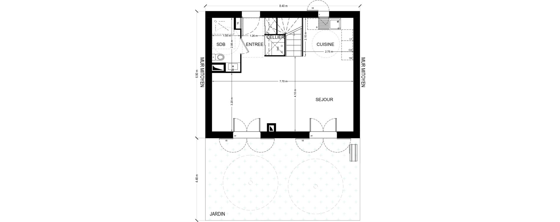Maison T3 de 67,49 m2 &agrave; Saint-Georges-D'Ol&eacute;ron Centre