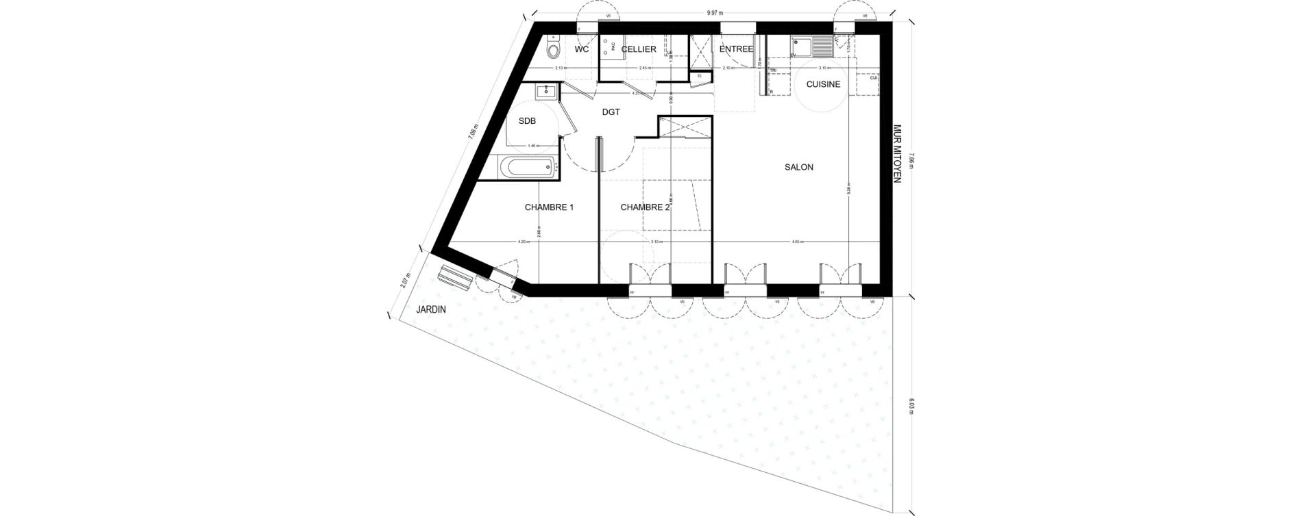 Maison T3 de 73,24 m2 &agrave; Saint-Georges-D'Ol&eacute;ron Centre