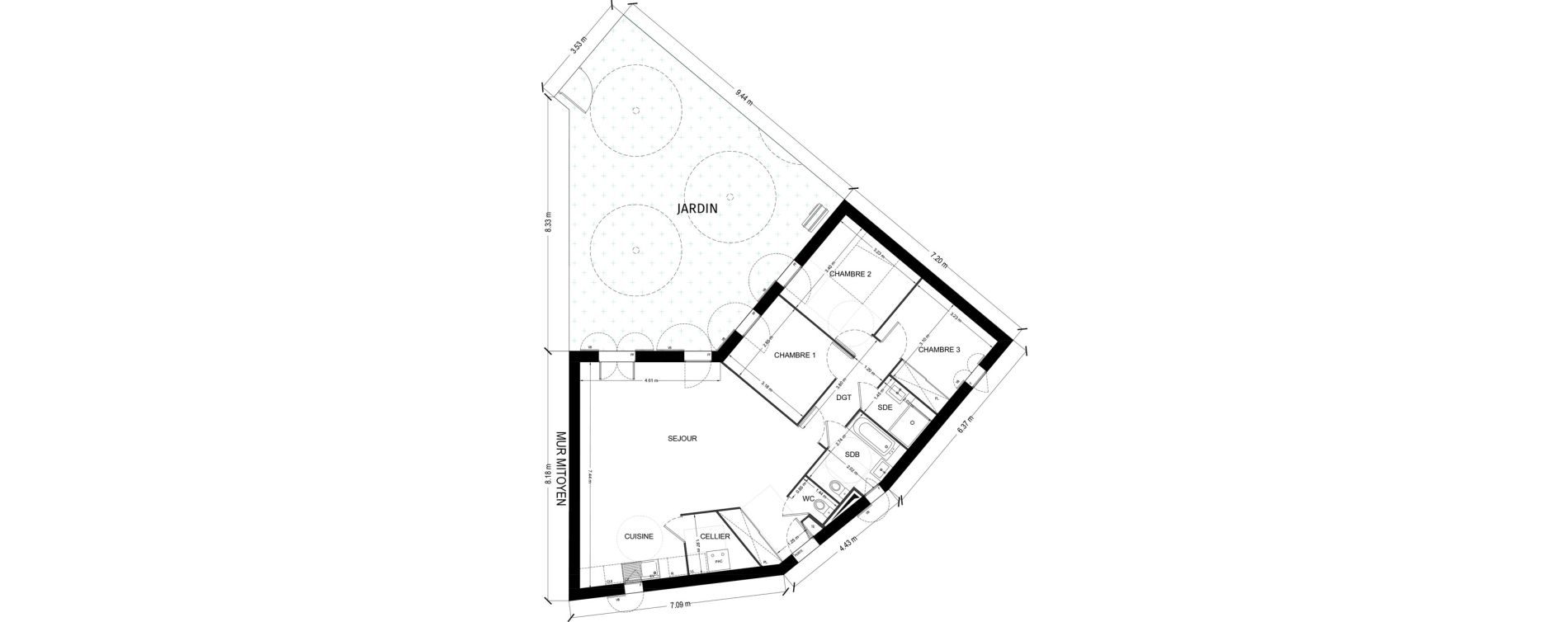 Maison T4 de 90,91 m2 &agrave; Saint-Georges-D'Ol&eacute;ron Centre