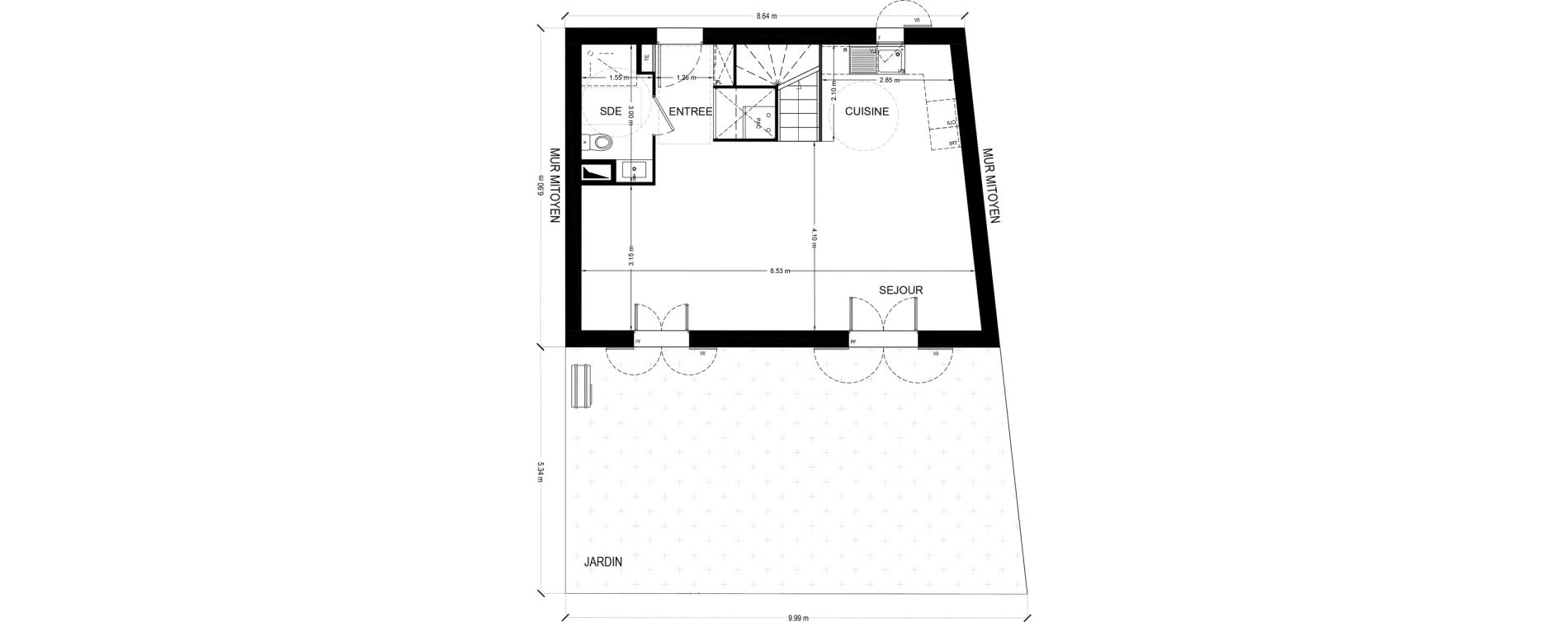 Maison T4 de 93,84 m2 &agrave; Saint-Georges-D'Ol&eacute;ron Centre