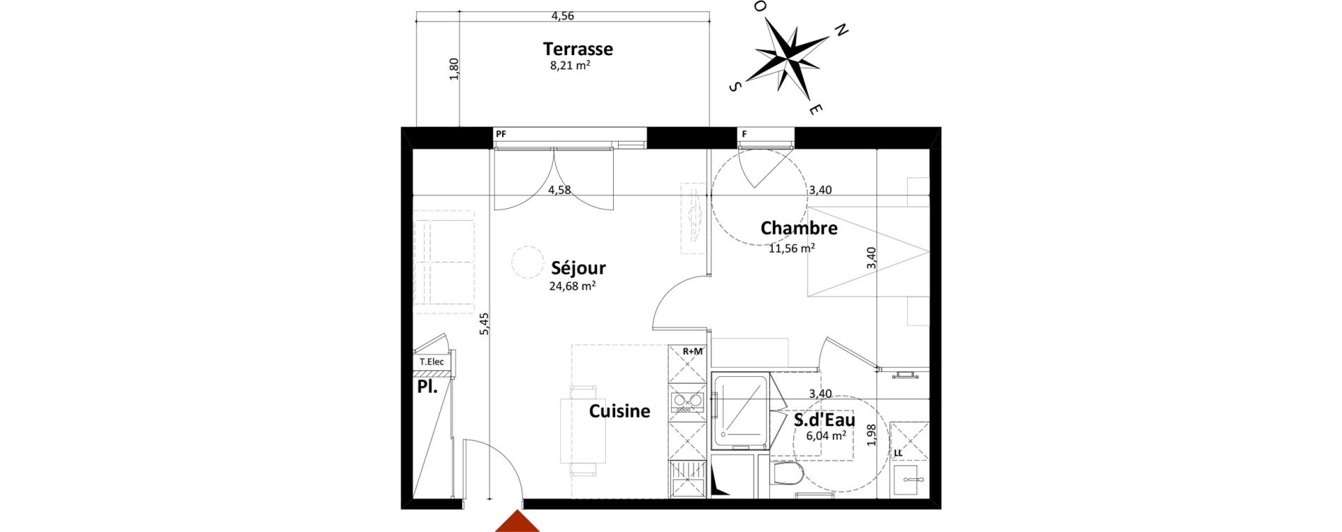 Appartement T2 de 42,28 m2 &agrave; Saint-Palais-Sur-Mer Centre