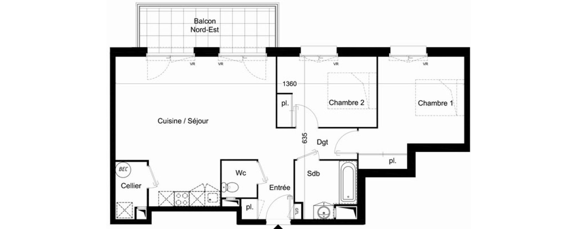 Appartement T3 de 71,52 m2 &agrave; Saint-Pierre-D'Ol&eacute;ron Centre