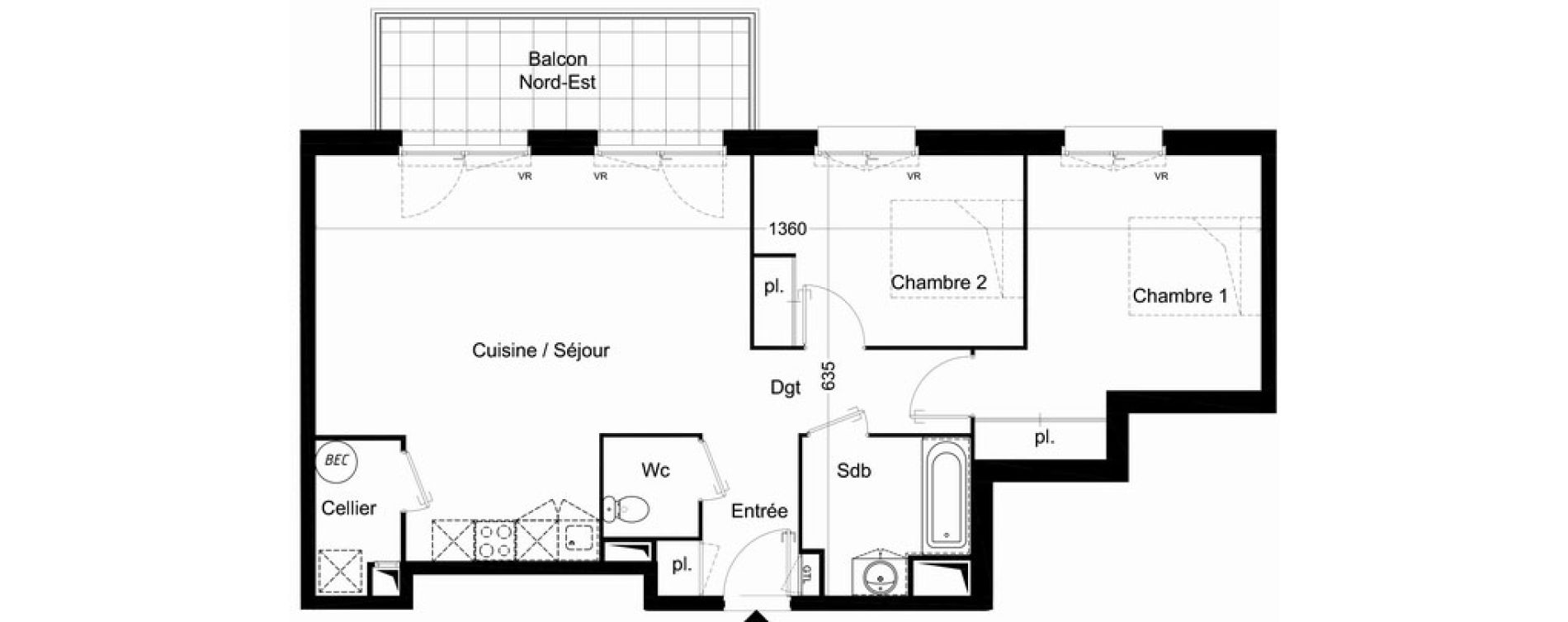 Appartement T3 de 71,51 m2 &agrave; Saint-Pierre-D'Ol&eacute;ron Centre