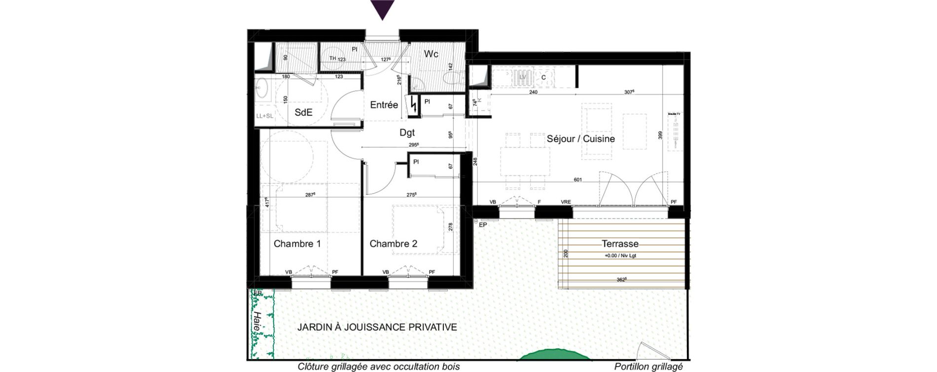 Appartement T3 de 60,53 m2 &agrave; Saint-Pierre-D'Ol&eacute;ron Centre