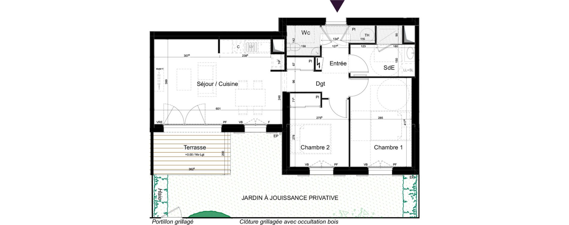 Appartement T3 de 61,44 m2 &agrave; Saint-Pierre-D'Ol&eacute;ron Centre