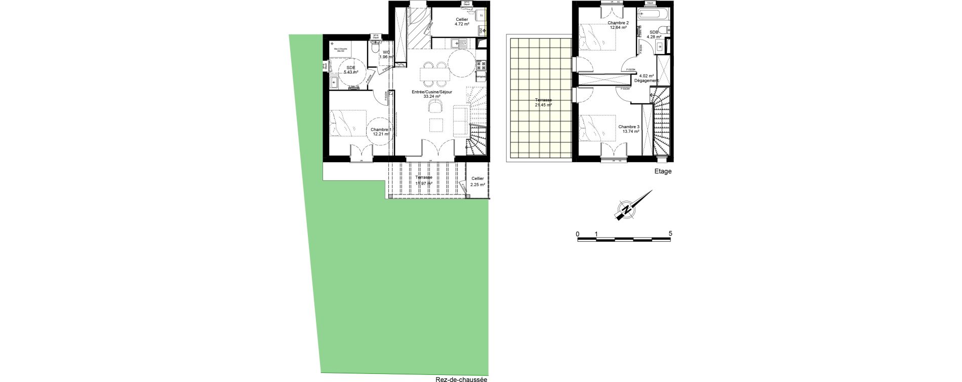 Villa T4 de 92,24 m2 &agrave; Vaux-Sur-Mer Centre