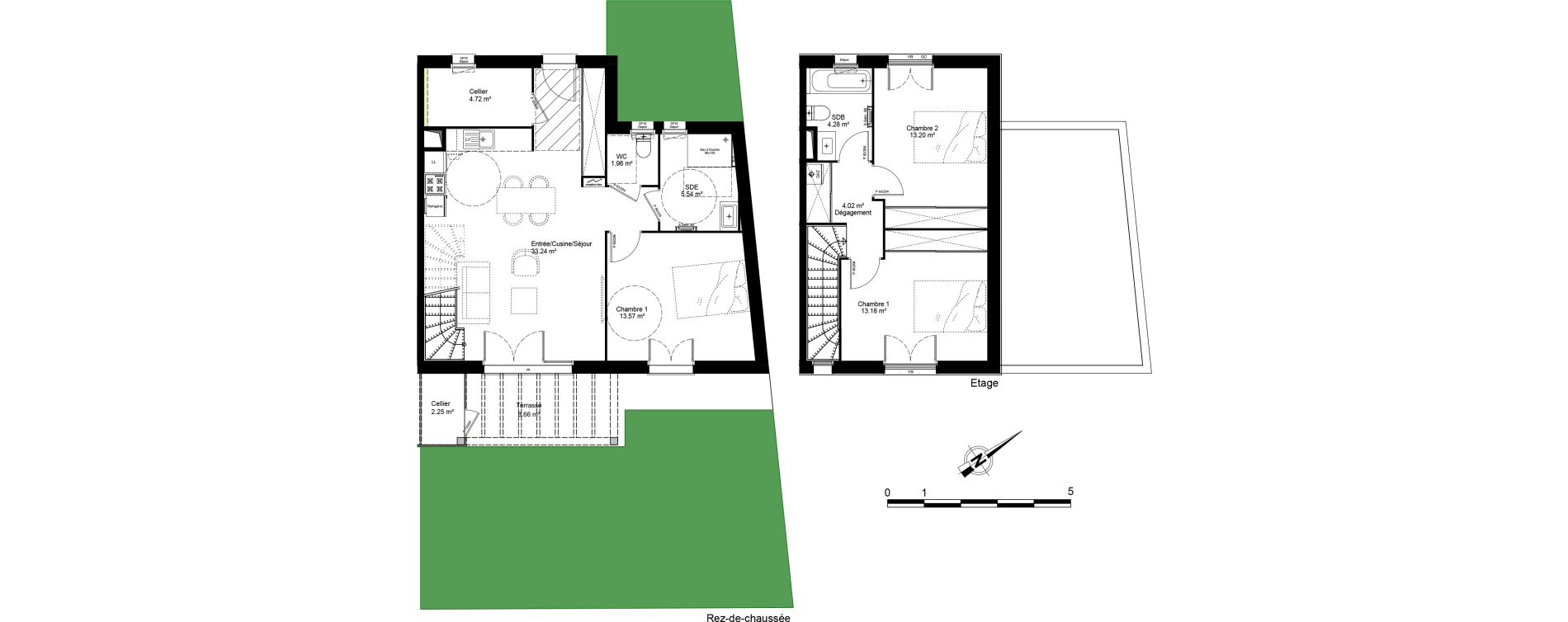 Villa T4 de 93,75 m2 &agrave; Vaux-Sur-Mer Centre