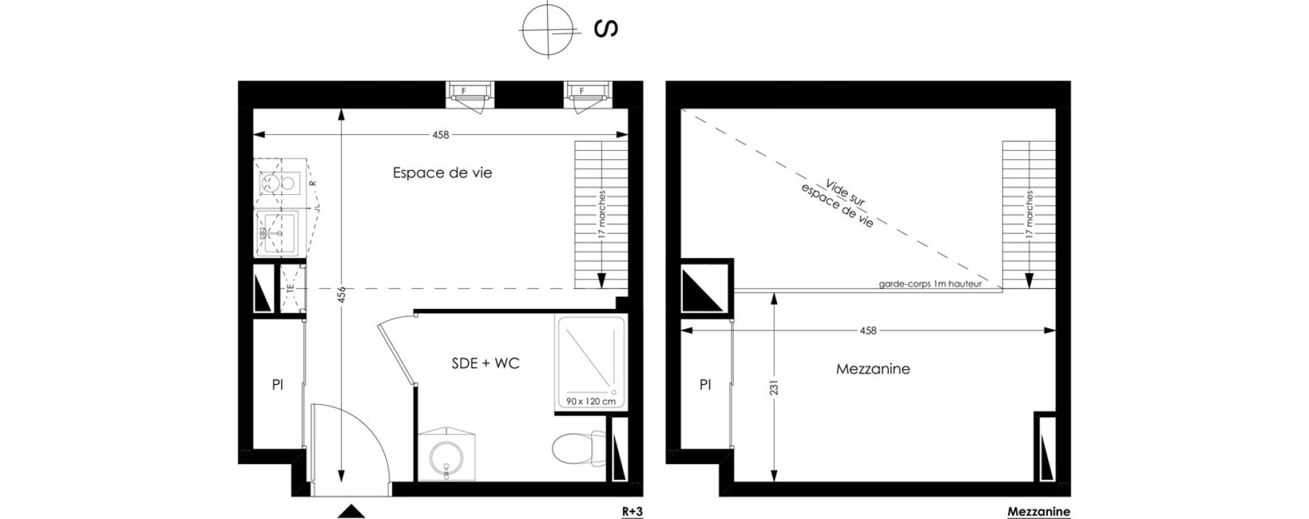 Appartement T1 Bis De 28.36 M2 3ème étage E Les Studios Du 9ème Art ...