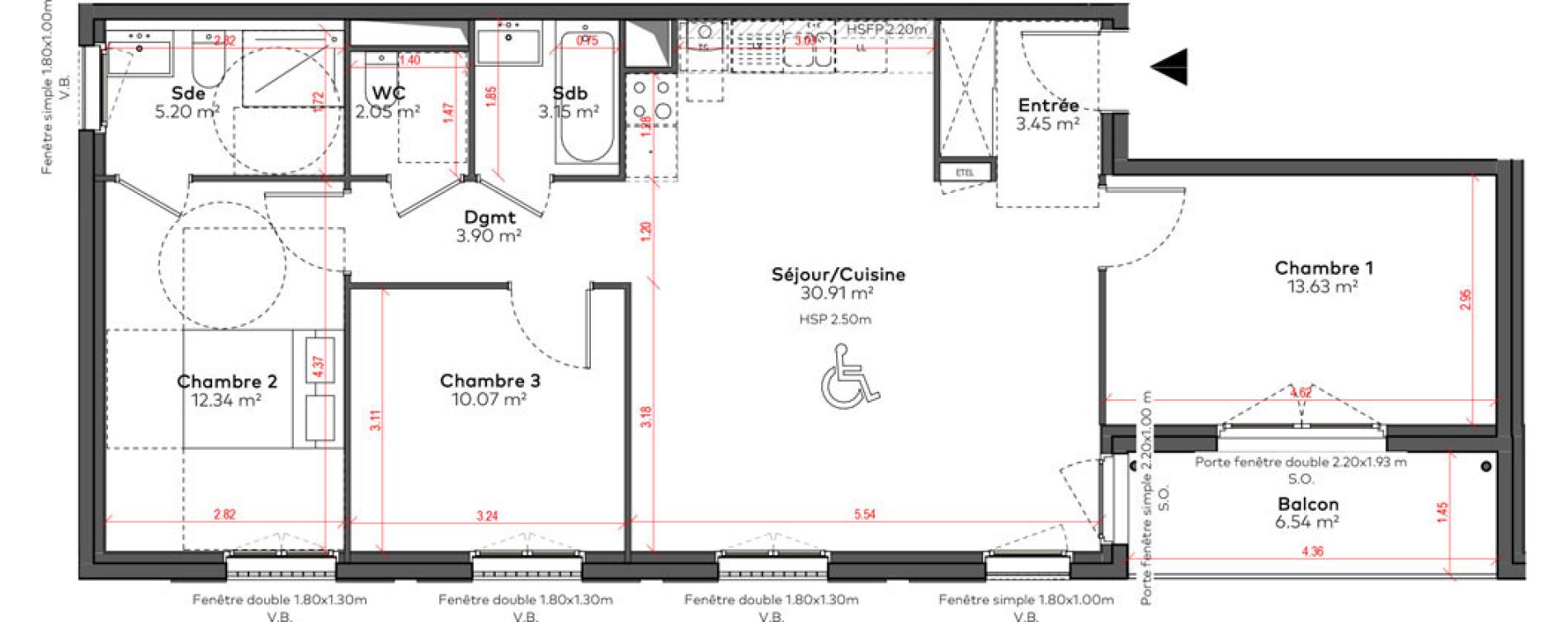 Appartement T4 de 84,70 m2 &agrave; Angoul&ecirc;me &icirc;lot du port