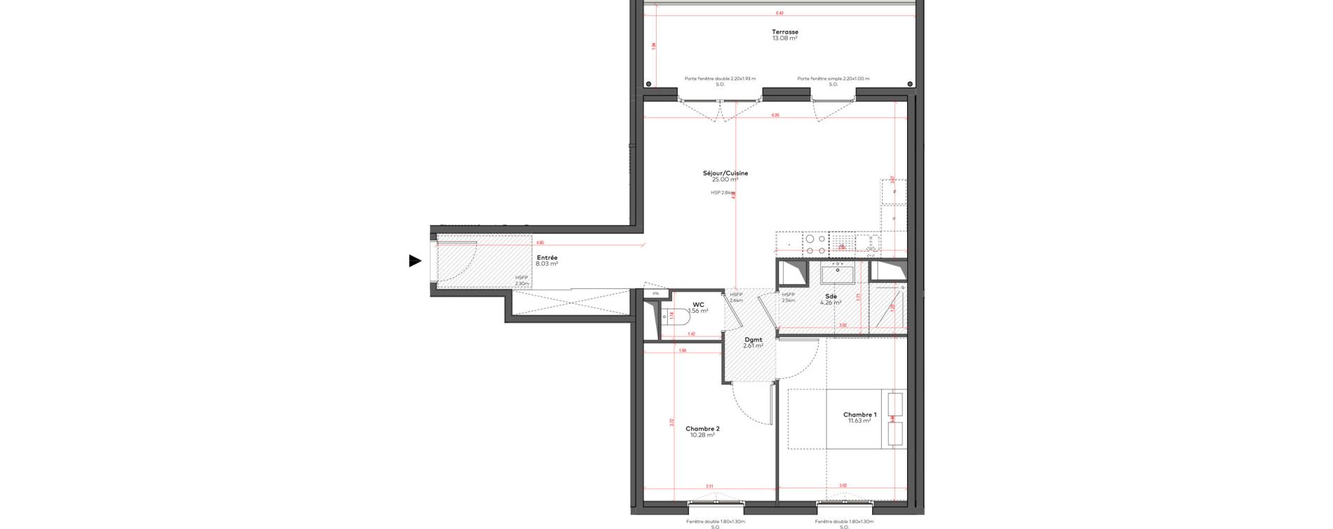 Appartement T3 de 63,37 m2 &agrave; Angoul&ecirc;me &icirc;lot du port