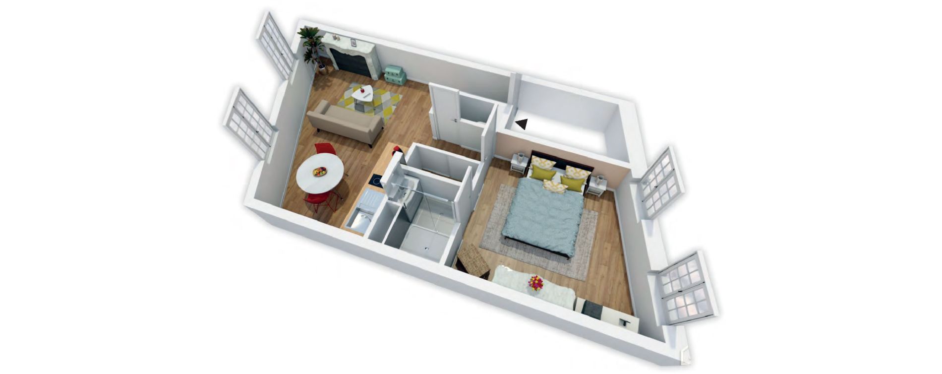 Appartement T2 de 37,70 m2 &agrave; Angoul&ecirc;me Centre