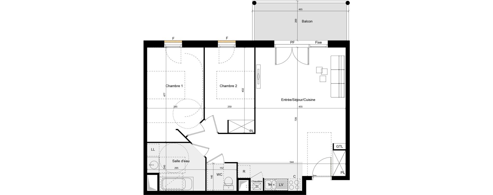 Appartement T3 de 68,51 m2 &agrave; Brive-La-Gaillarde Caserne