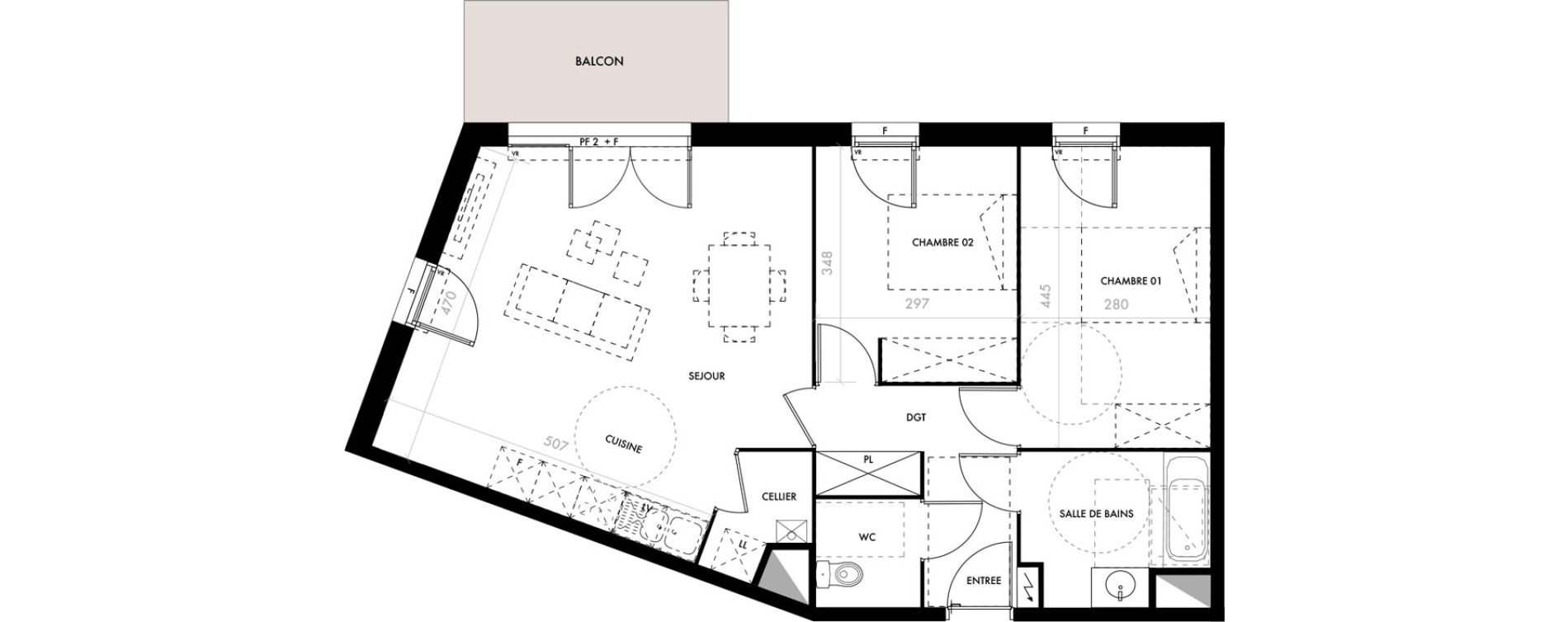 Appartement T3 de 70,02 m2 &agrave; Malemort-Sur-Corr&egrave;ze Centre