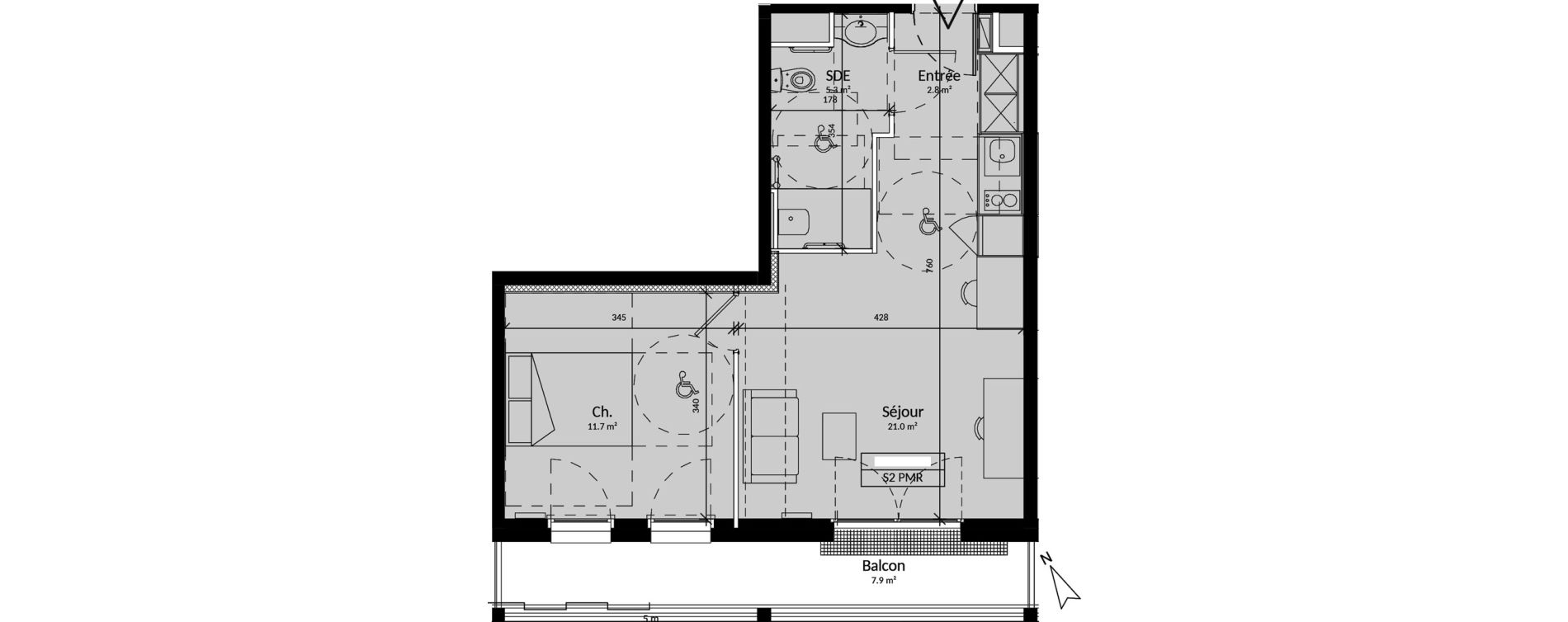 Appartement T2 de 40,80 m2 &agrave; Niort Saint-liguaire