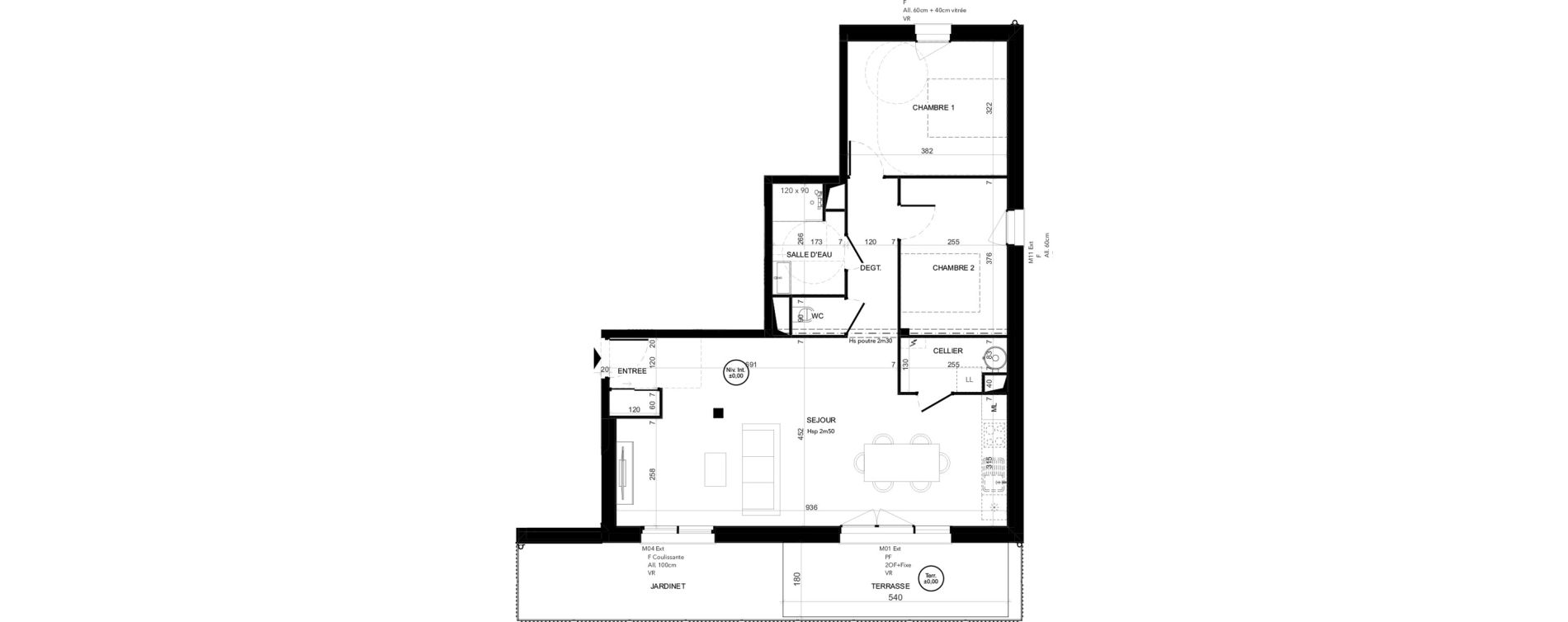 Appartement T3 de 73,76 m2 &agrave; Niort Les sabli&egrave;res