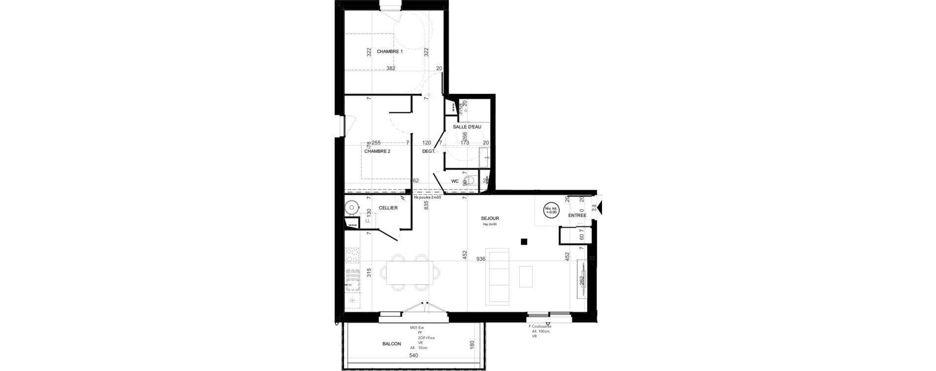 Appartement T3 de 73,77 m2 &agrave; Niort Les sabli&egrave;res