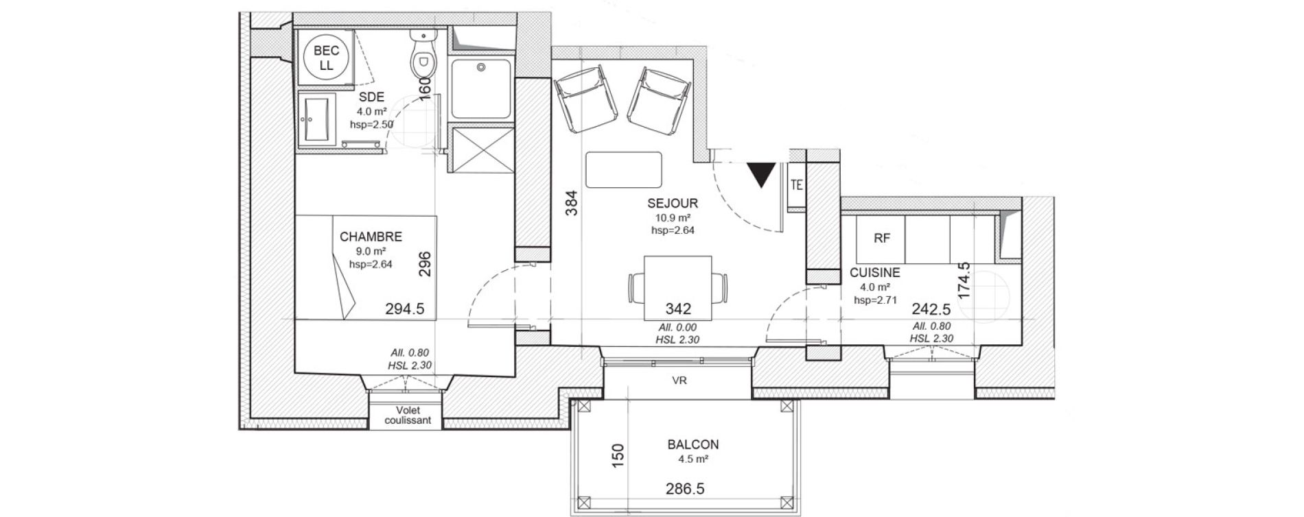 Appartement T2 de 27,90 m2 &agrave; Niort Nord