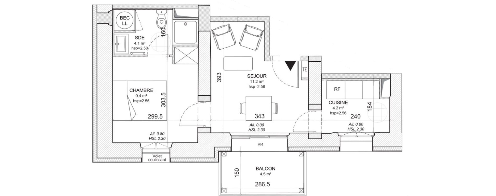 Appartement T2 de 28,90 m2 &agrave; Niort Nord