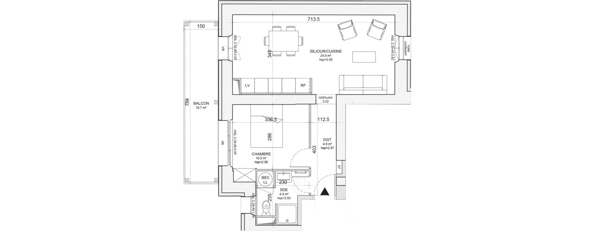 Appartement T2 de 44,00 m2 &agrave; Niort Nord