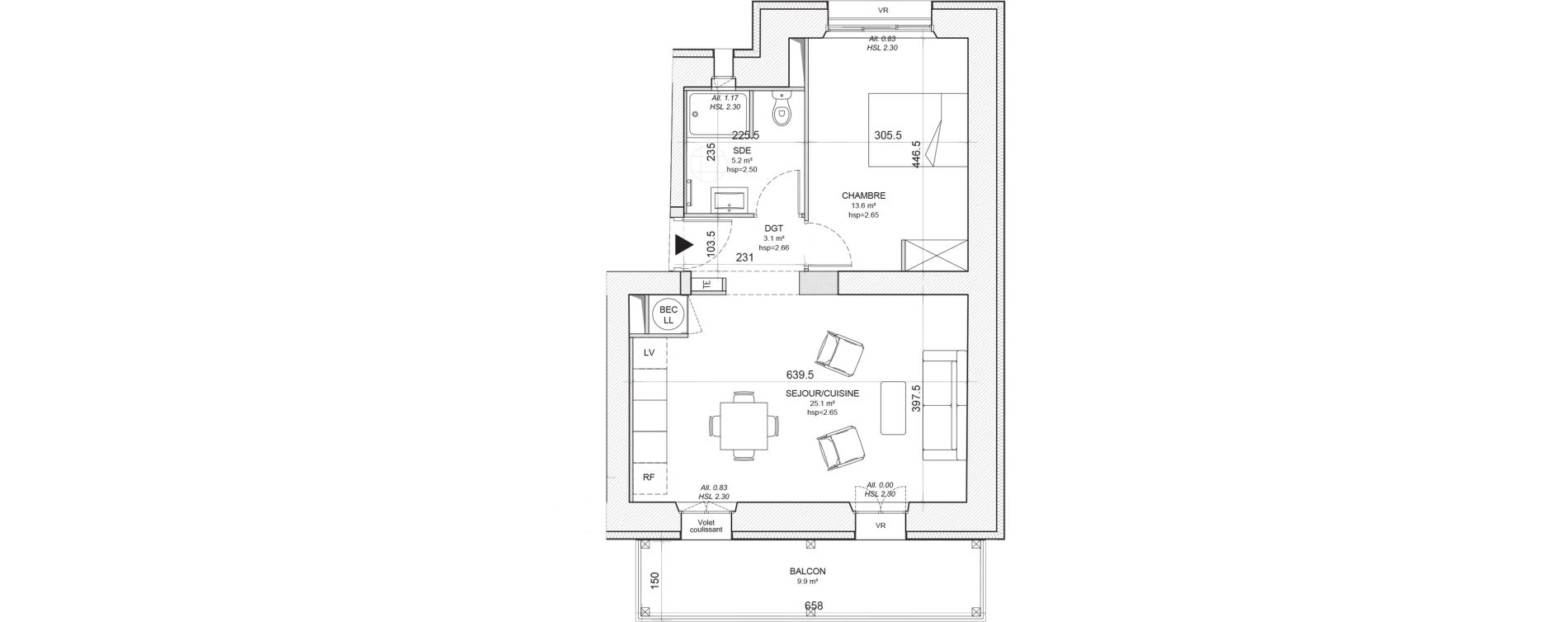 Appartement T2 de 47,00 m2 &agrave; Niort Nord