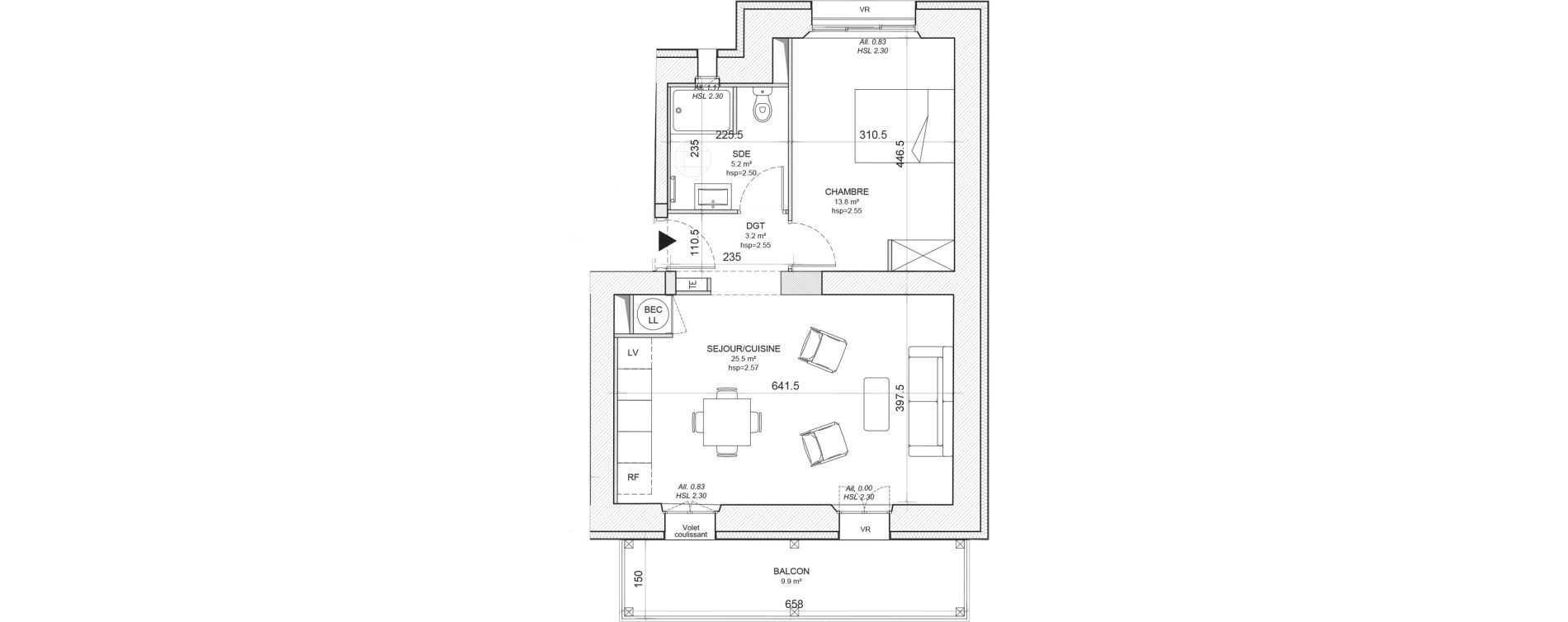 Appartement T2 de 47,70 m2 &agrave; Niort Nord
