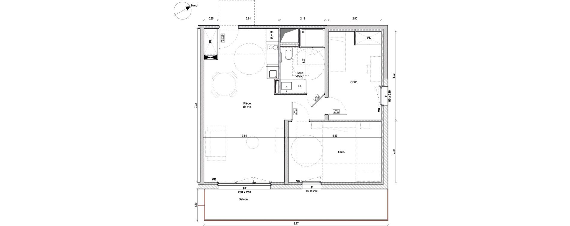 Appartement T3 de 58,88 m2 &agrave; Niort Souch&eacute;