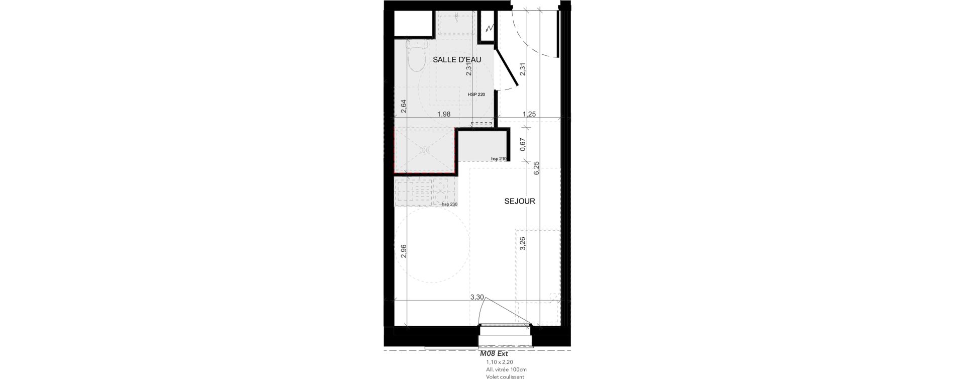 Appartement T1 meubl&eacute; de 19,80 m2 &agrave; Niort Nord