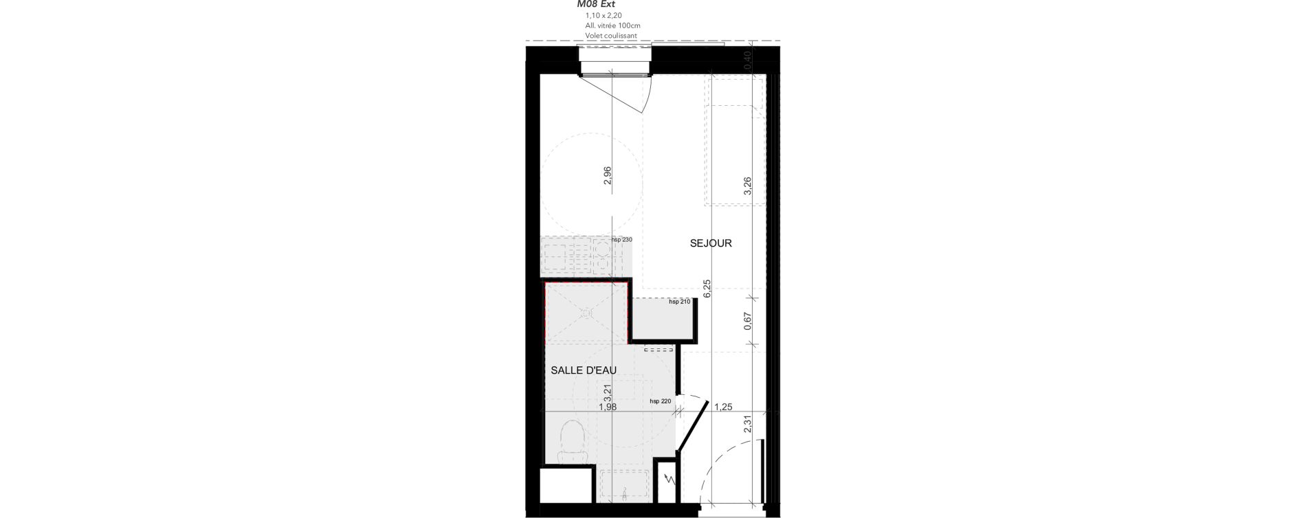 Appartement T1 meubl&eacute; de 19,22 m2 &agrave; Niort Nord