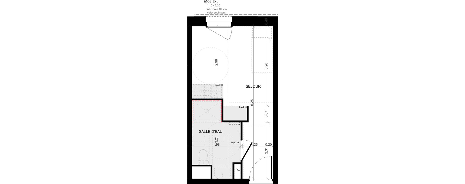 Appartement T1 meubl&eacute; de 19,42 m2 &agrave; Niort Nord