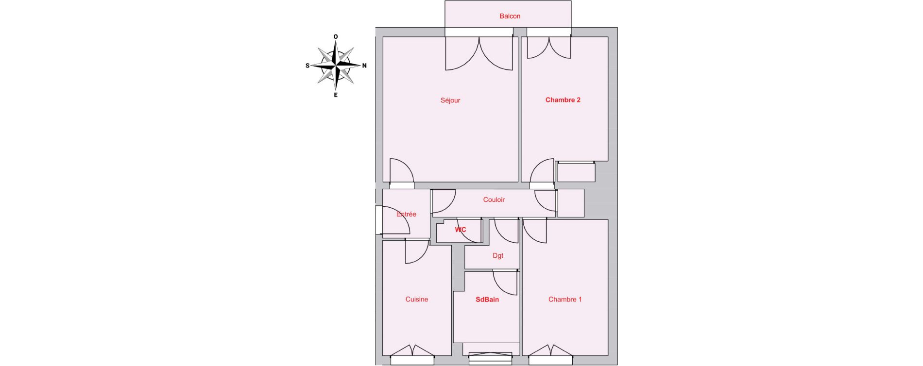 Appartement T3 de 58,40 m2 &agrave; P&eacute;rigueux Centre