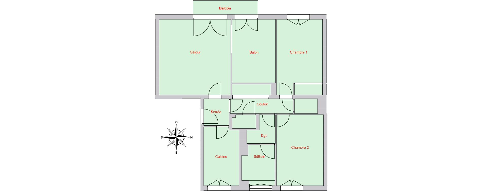 Appartement T3 bis de 70,42 m2 &agrave; P&eacute;rigueux Centre