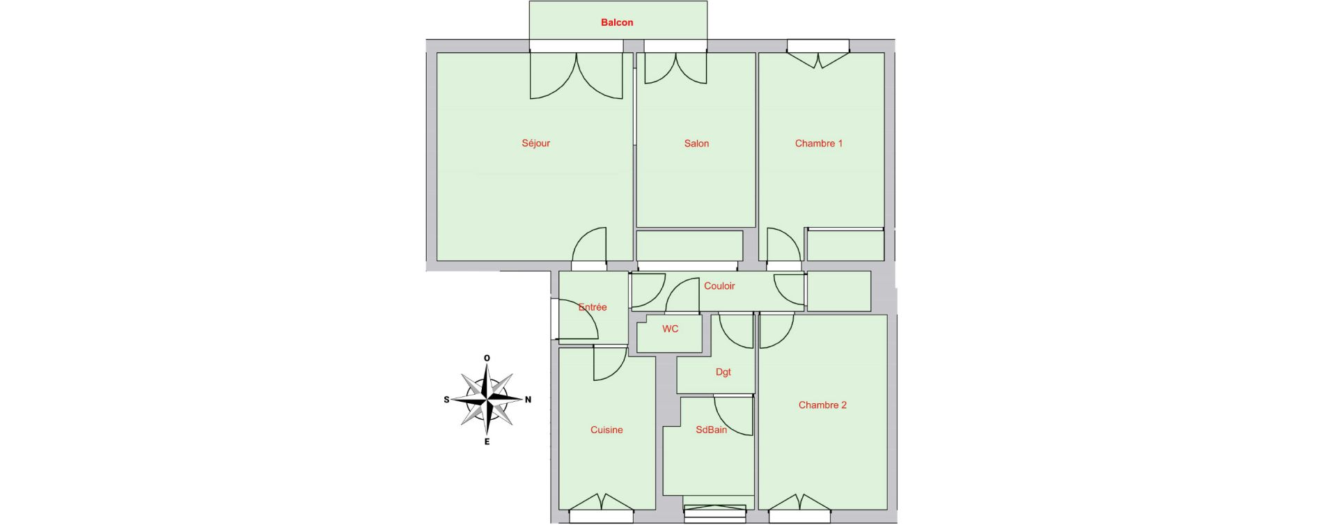 Appartement T3 bis de 70,57 m2 &agrave; P&eacute;rigueux Centre